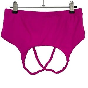 Kiava Hot Pink Sports Bra Womens L Strappy Braided Cute! Athletic Summer Barbie